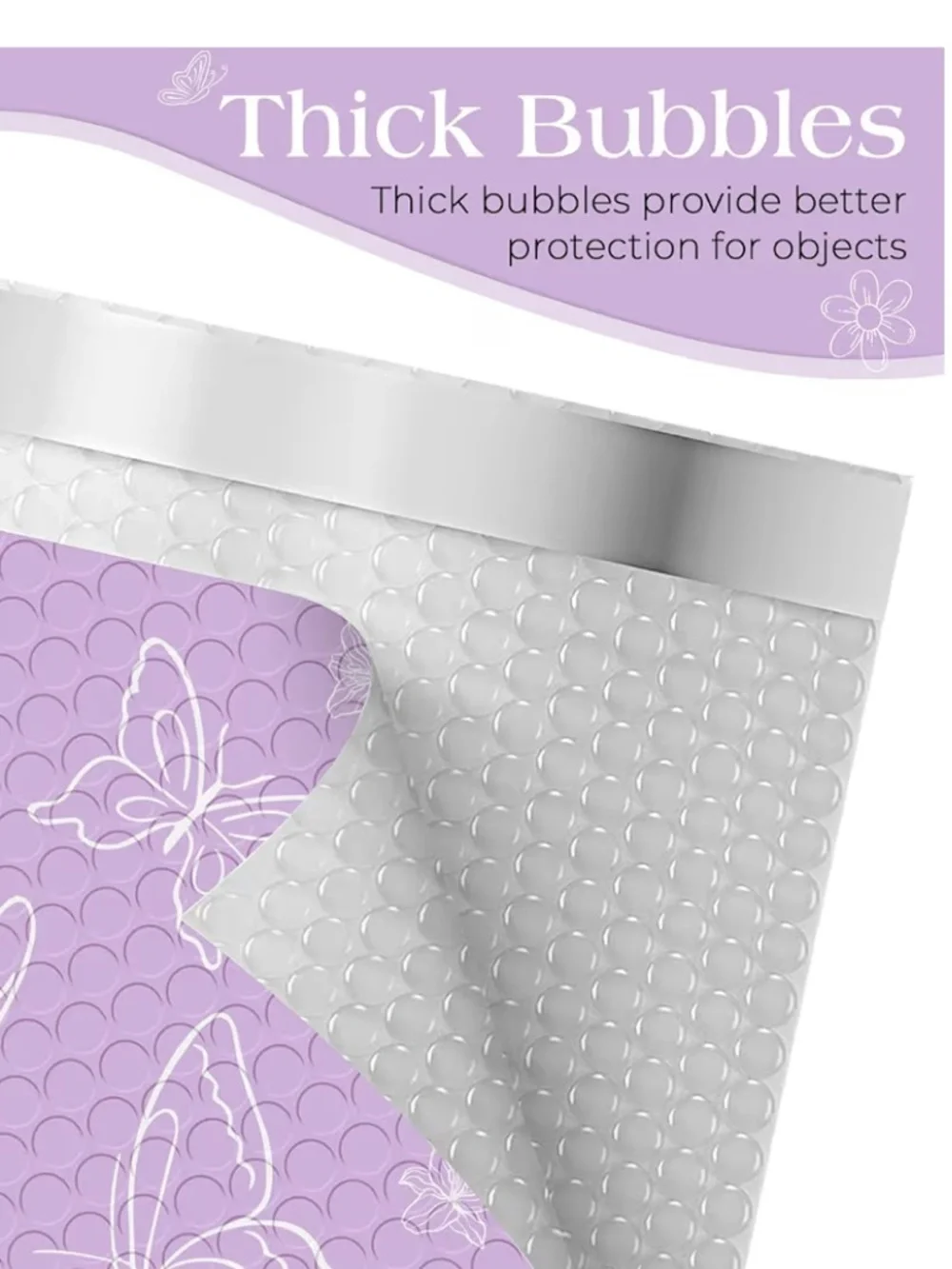 💜10 pack Bubble Envelope 6 x 9 inch Purple Butterfly